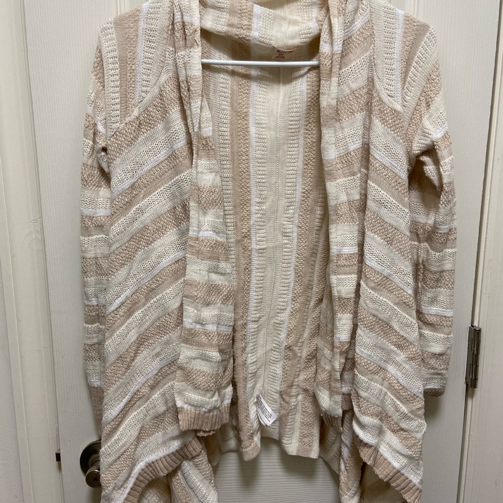 Beige and White Sweater